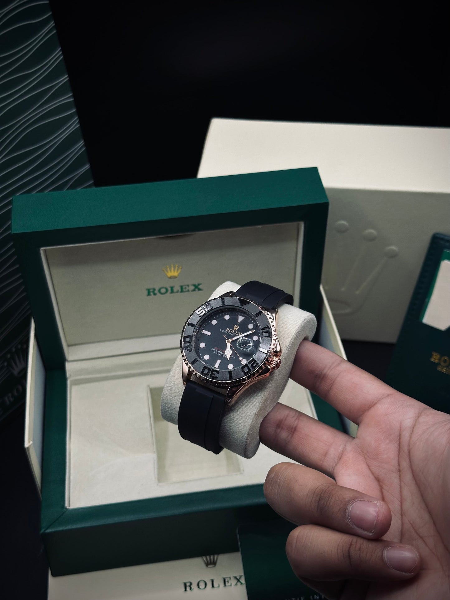 Rollex Yacht Master with Silicon Strap