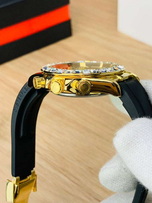 Stone Studded Strap Model (Gold Dial)